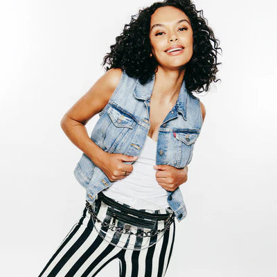 CLEAR STADIUM BAG in Black