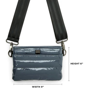 BUM BAG CROSSBODY in Carbon Patent