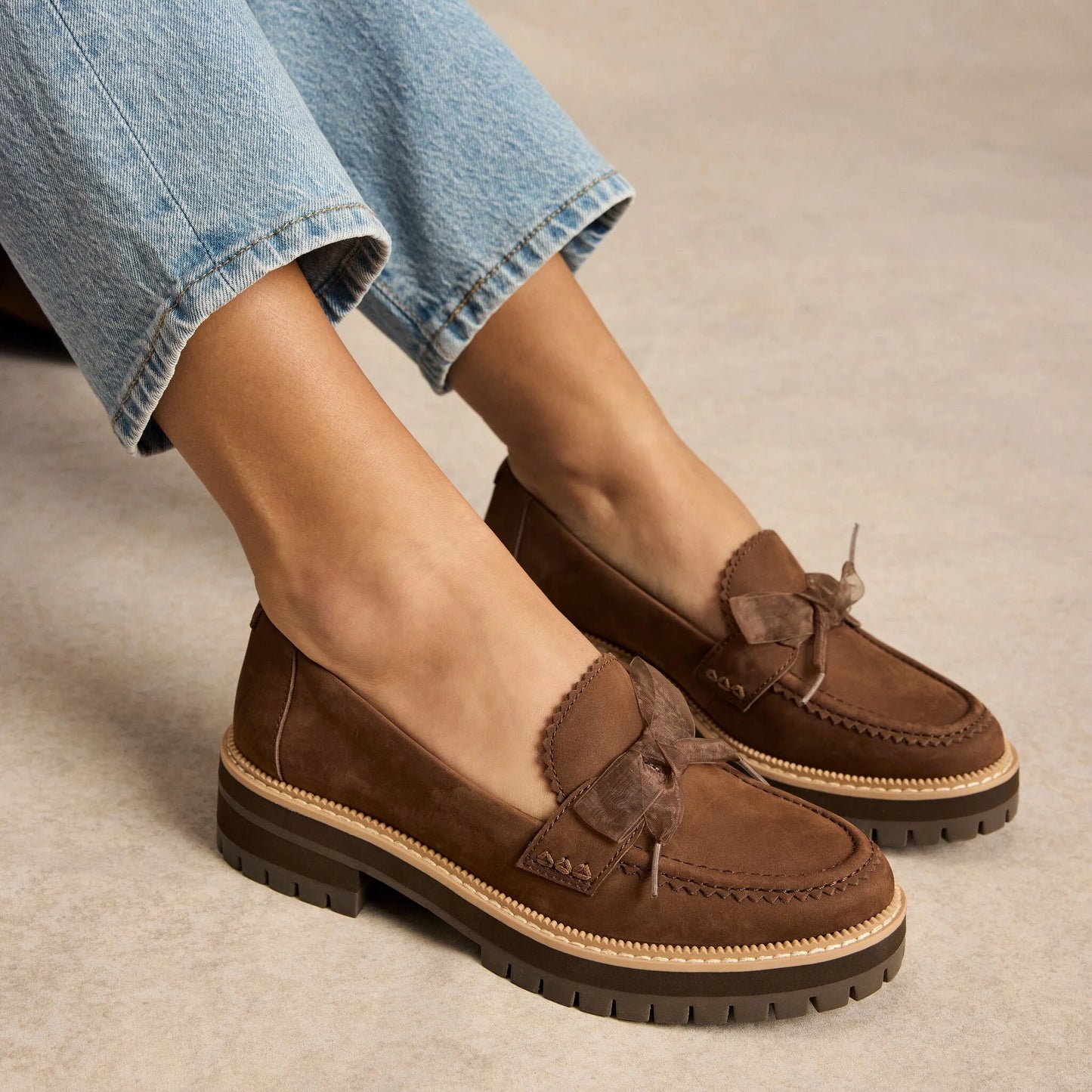 CARA BOW LOAFER in Hot Cocoa