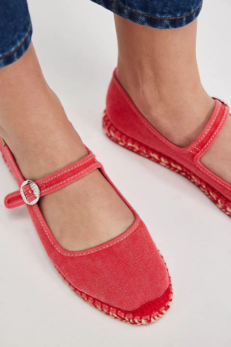 OASIS MARY JANE ESPADRILLE in Washed Salsa