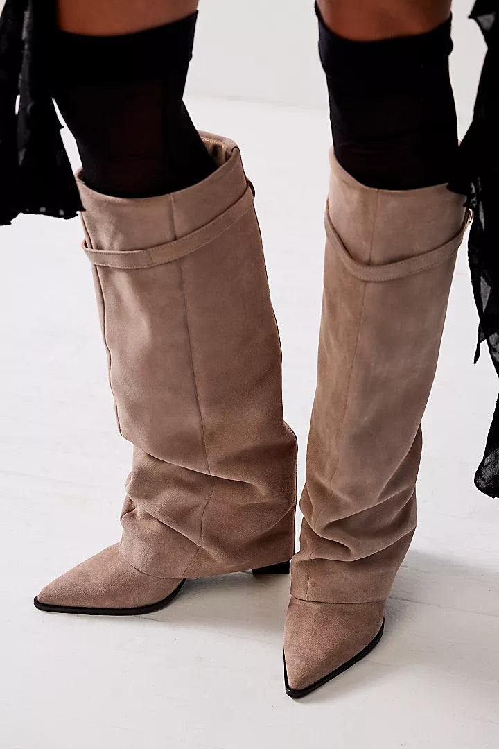 FELICITY FOLDOVER BOOT in Dust Bunny