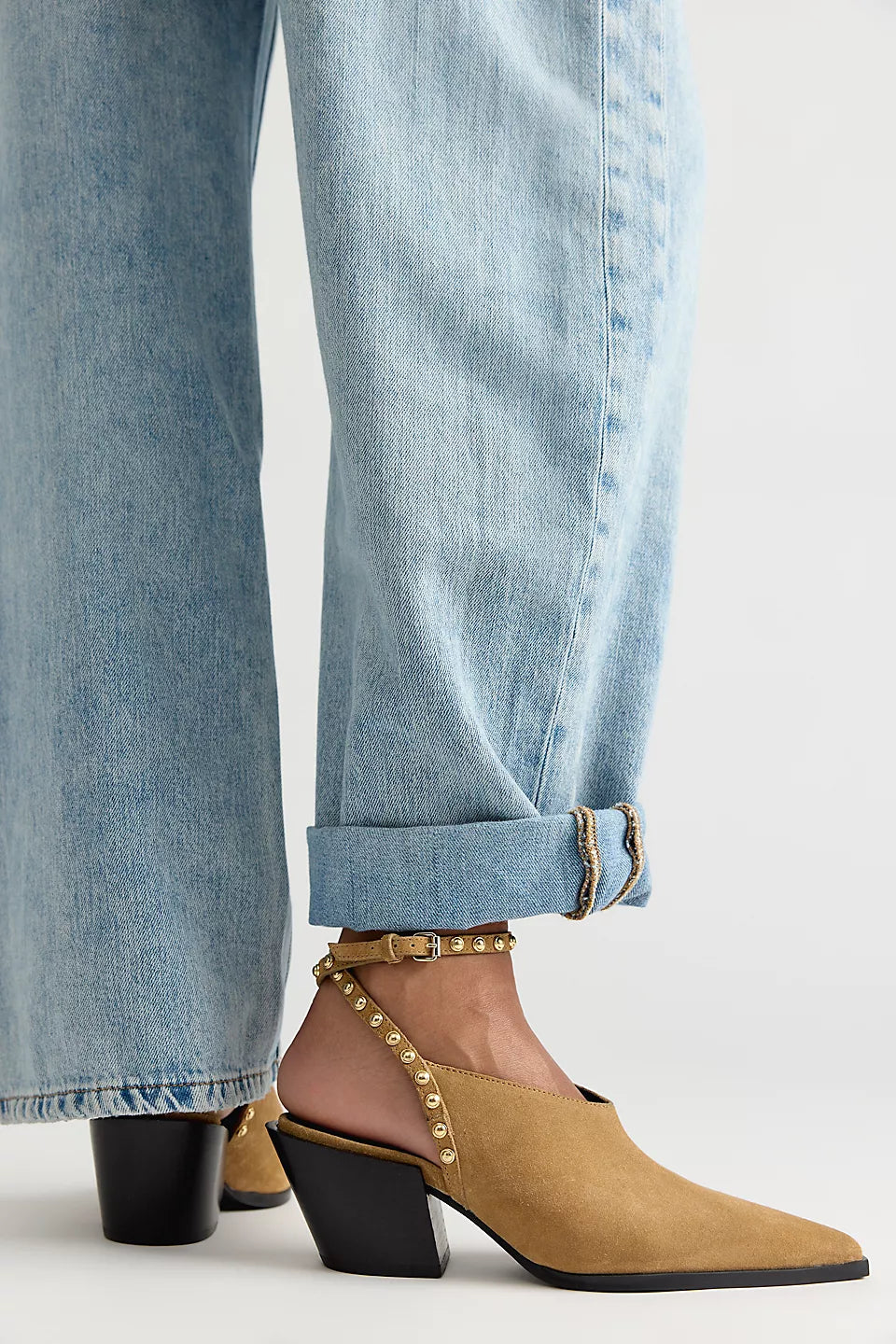 TELL ME ABOUT IT STUDDED in Tan