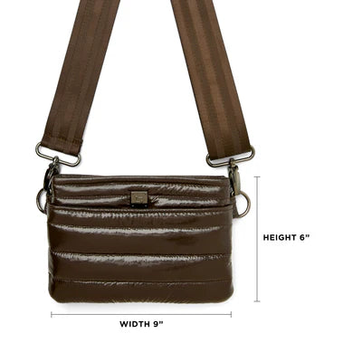 BUM BAG CROSSBODY in Glossy Chocolate