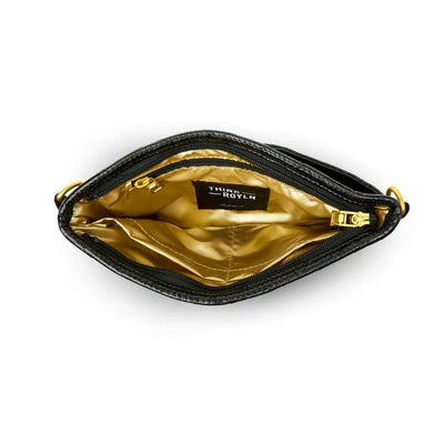 ALMOST FAMOUS in Black Patent Moto Quilting