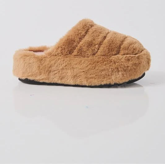 IT'S A VIBE PLATFORM SLIPPER in Teddy