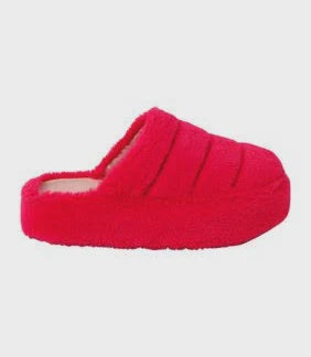 IT'S A VIBE PLATFORM SLIPPERS in Hollywood Pink