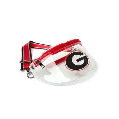 UNIVERSITY OF GEORGIA STADIUM BAG in Clear + Red