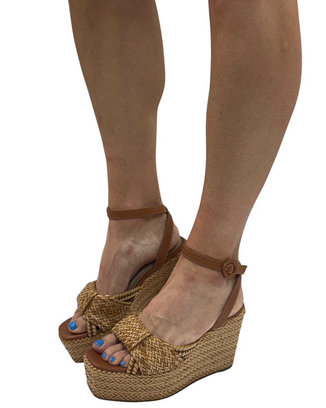 JOAN WEDGE in Caramel