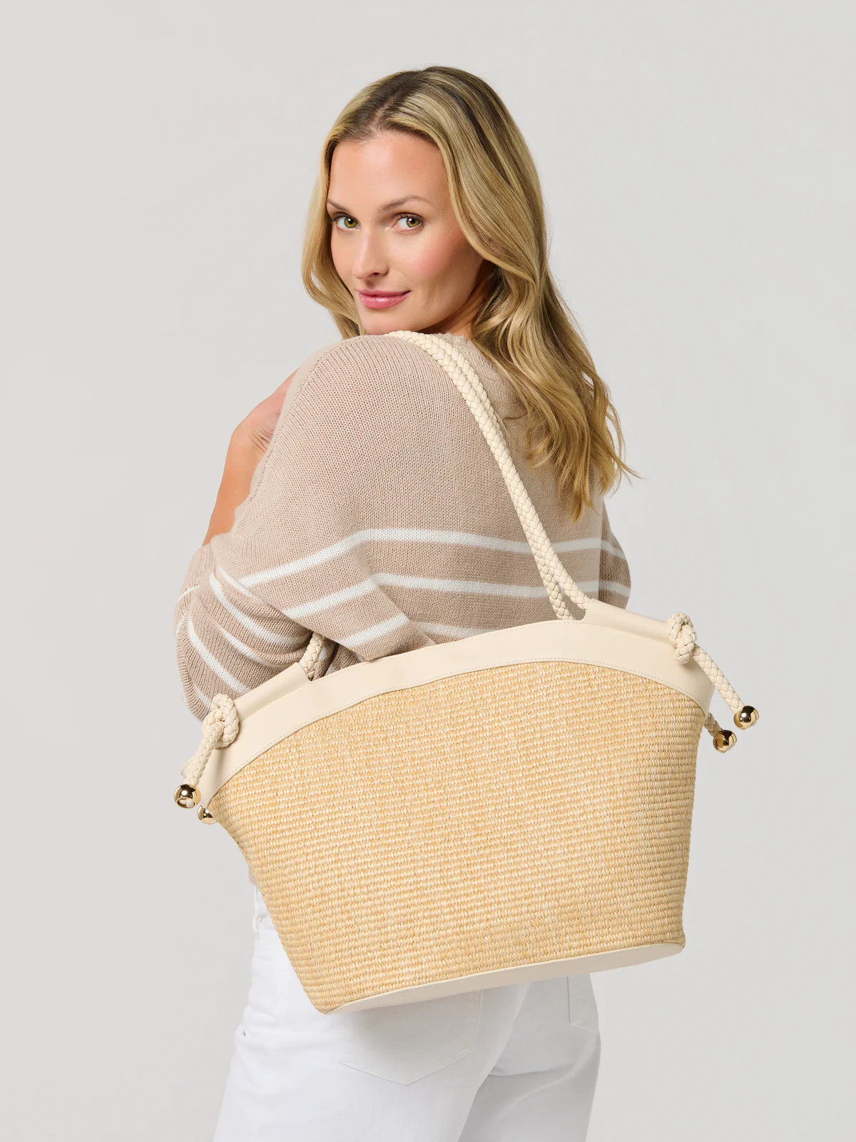 GINA TOTE in Ivory