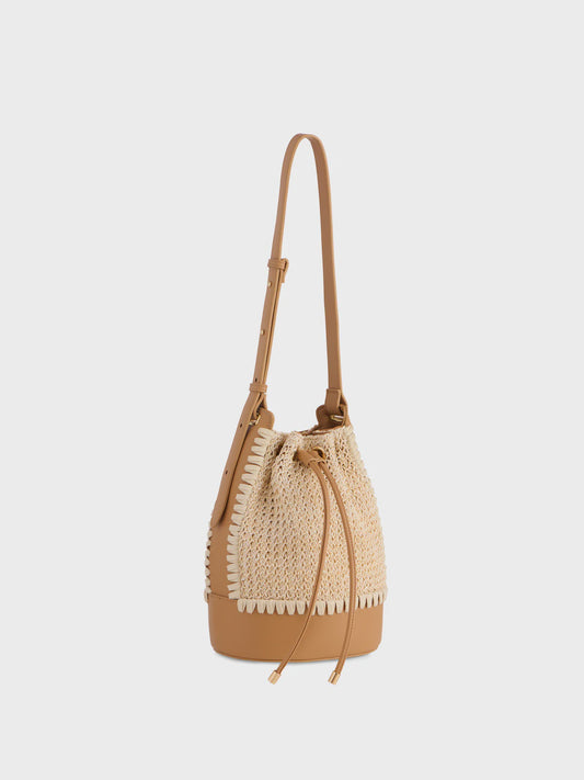MIA BUCKET BAG in Tan