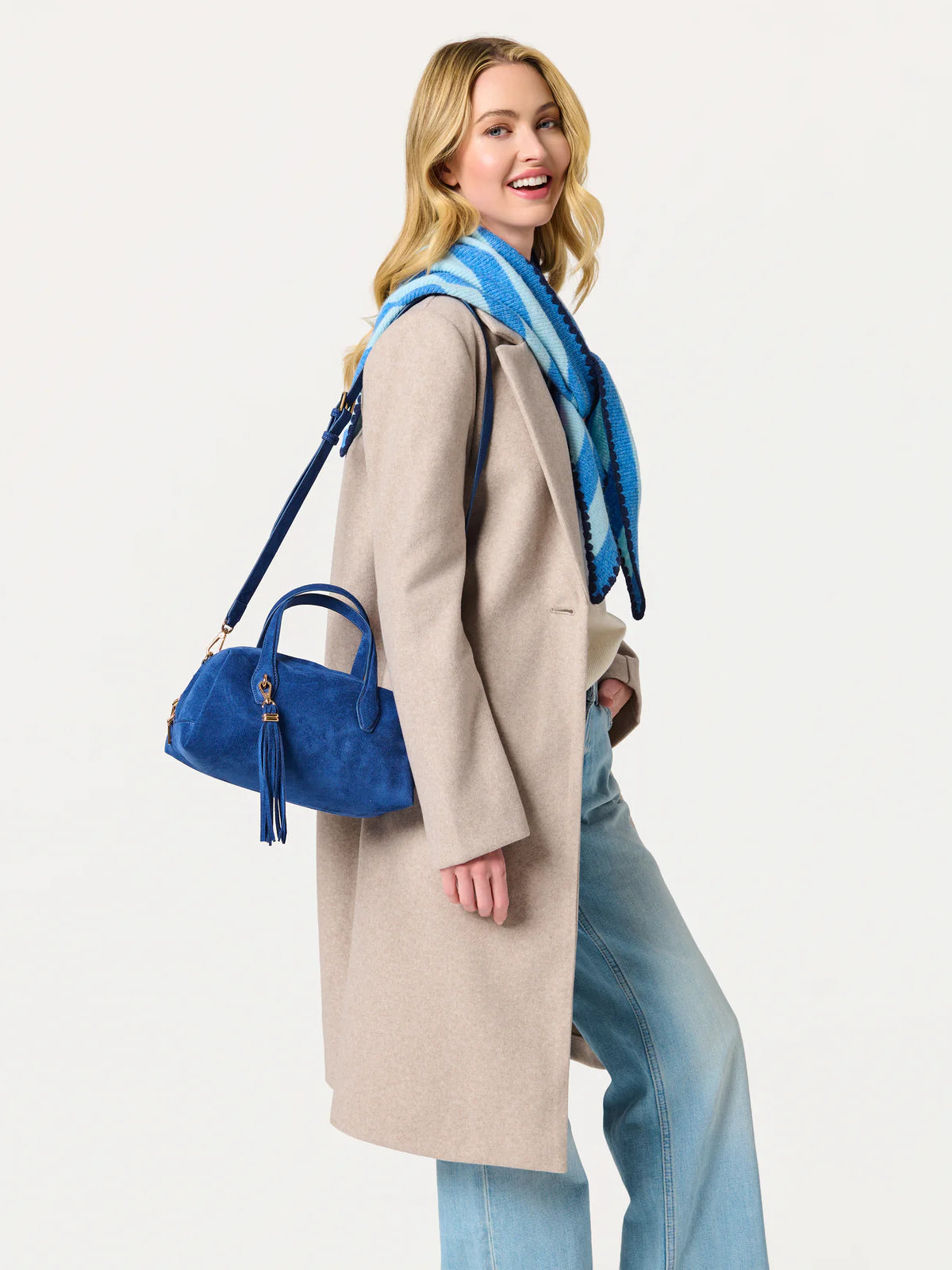 KYLIE MINI BOWLER BAG in Blue