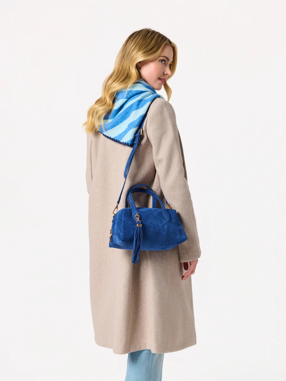 KYLIE MINI BOWLER BAG in Blue