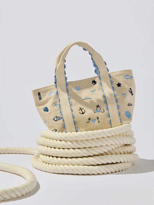 COASTAL ICONS MINI TOTE in Natural