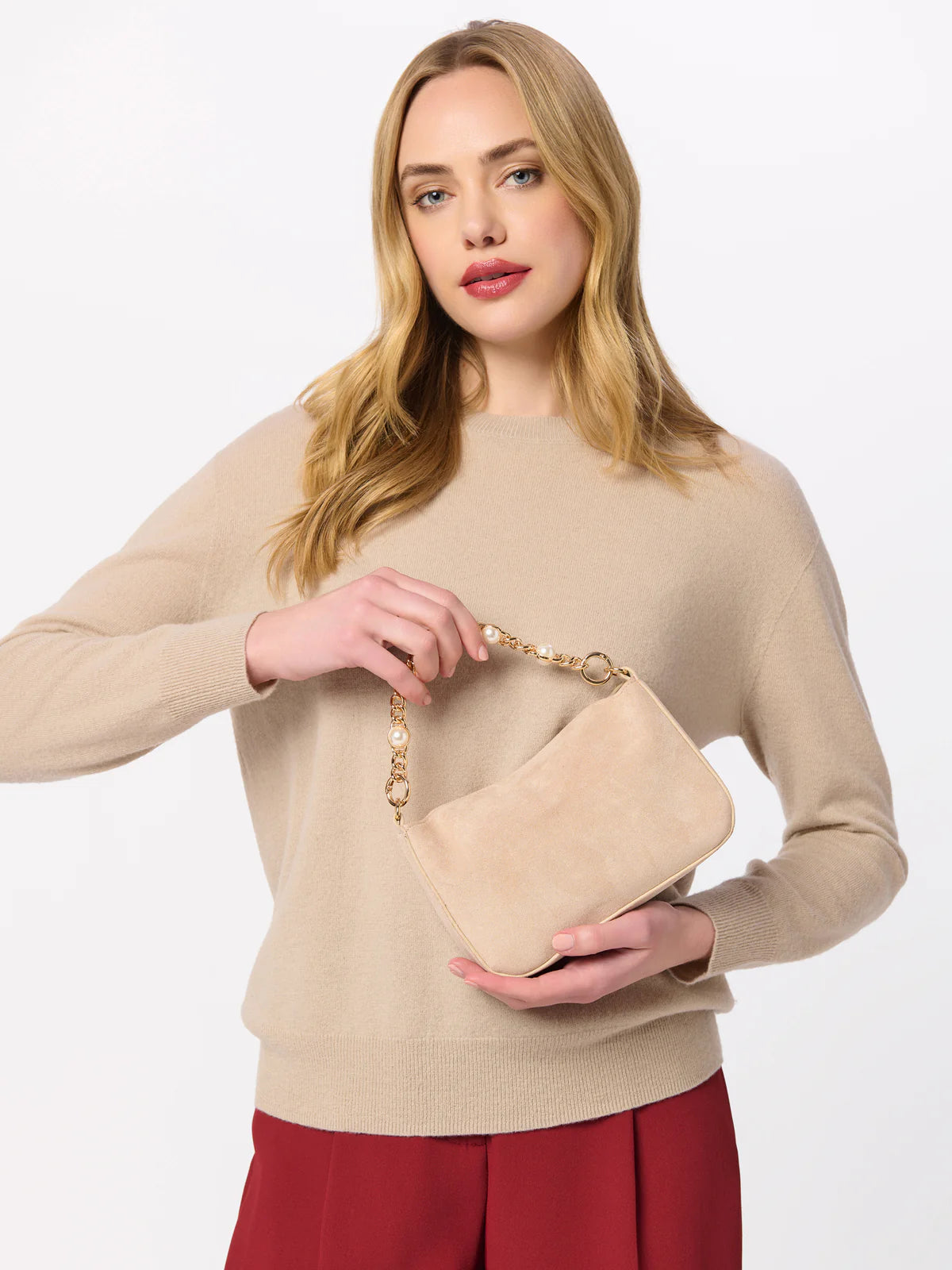 ELLIE TOP HANDLE BAG in Bone