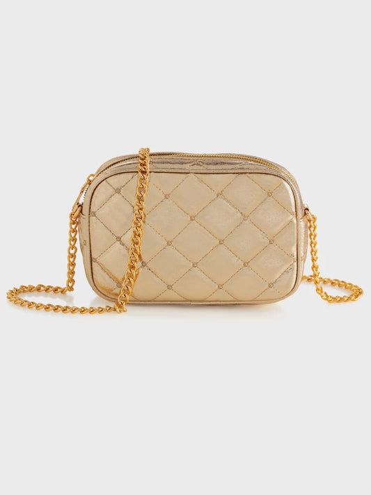 MADEMOISELLE CAMERA BAG in Gold