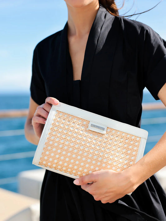 SOLEIL CLUTCH in White