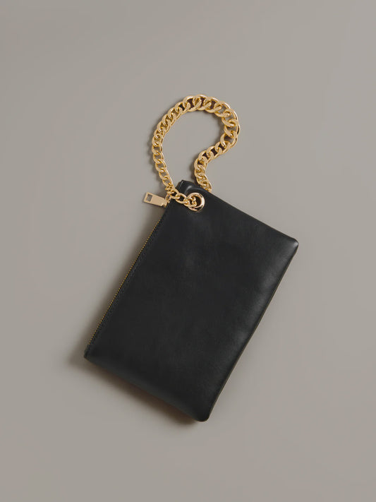 LAUREN WRISTLET in Black