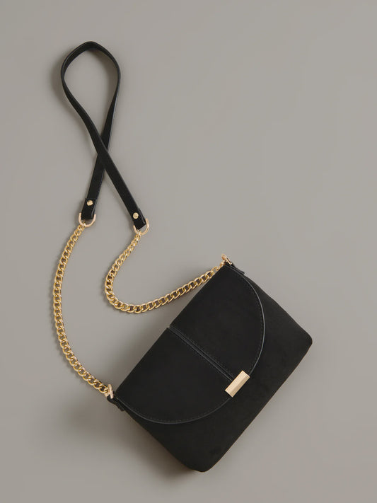 LAUREN CROSSBODY/WRISTLET in Black