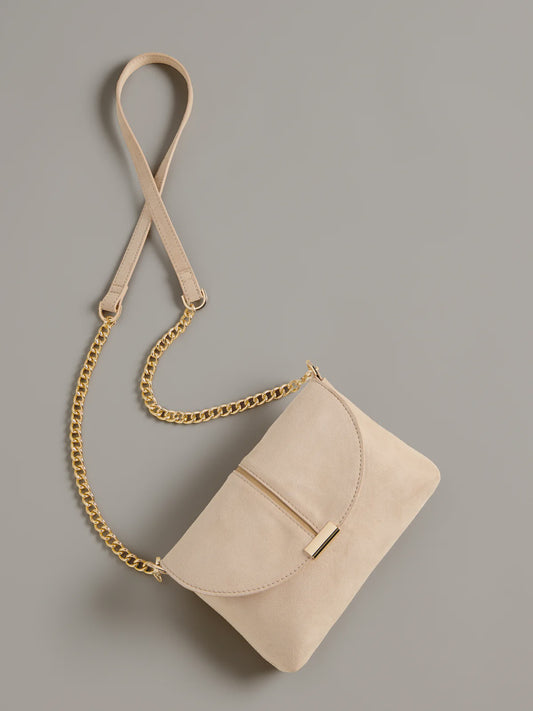 LAUREN CROSSBODY/WRISTLET in Stone