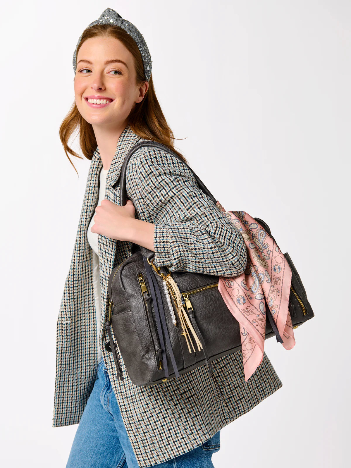 JESSIE BOWLING BAG in Grey