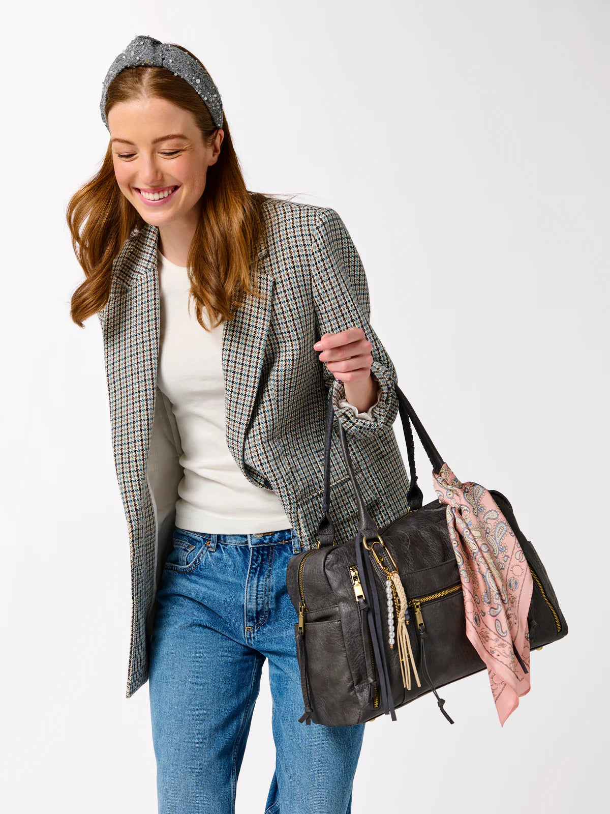 JESSIE BOWLING BAG in Grey