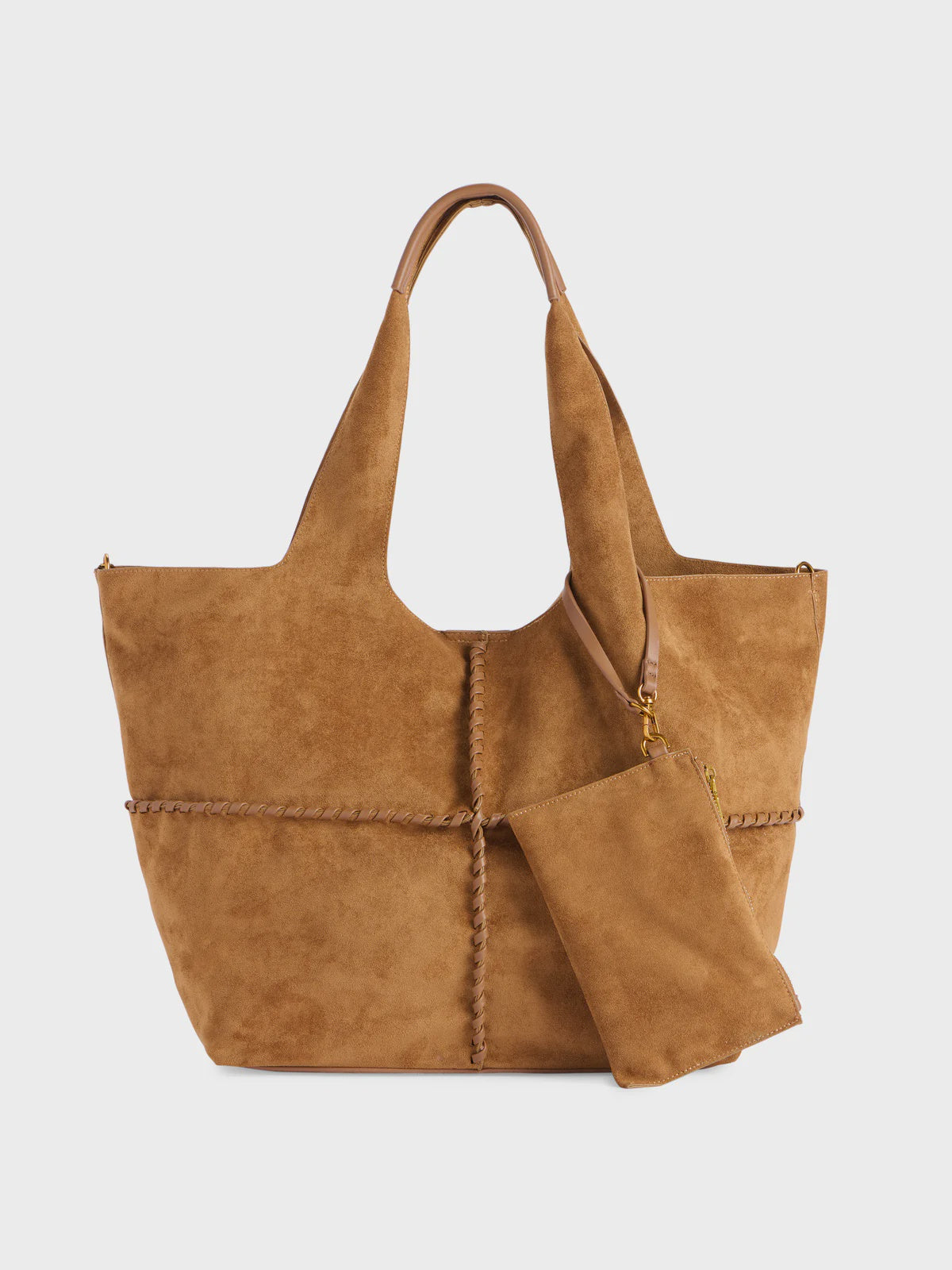 PAIGE SLOUCHY TOTE in Saddle