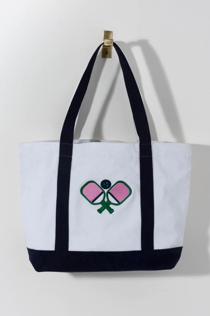 PICKLEBALL PADDLES TOTE in Ivory