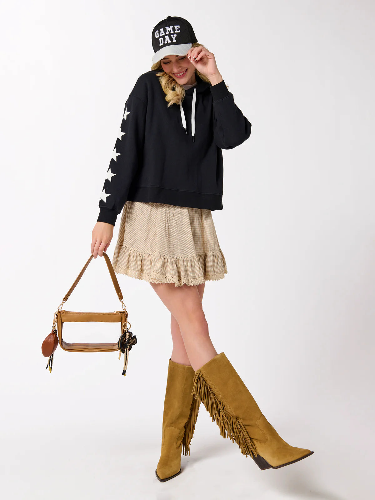 TAYLOR 2-WAY SHOULDER BAG in Tan