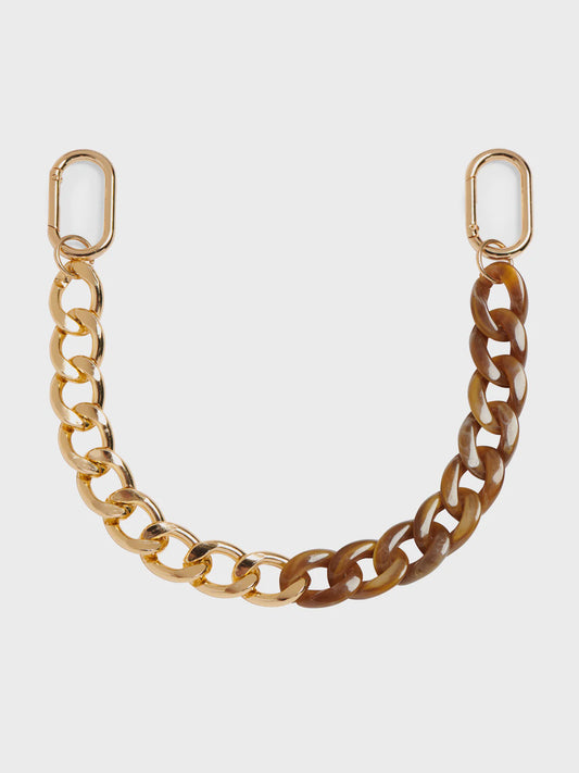 CHAIN BAG CHARM in Brown