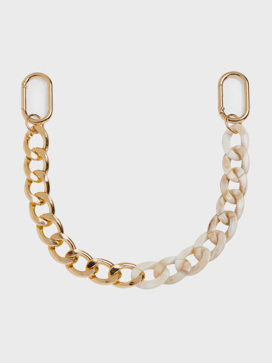 CHAIN BAG CHARM in Ivory