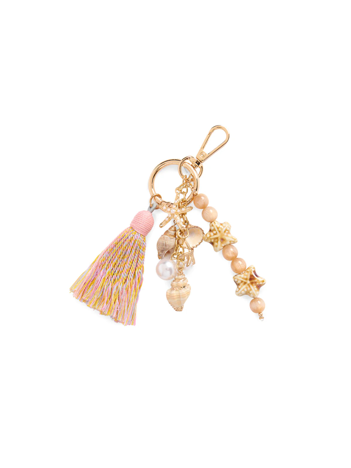 OCEAN BAG CHARM/KEY RING in Tan