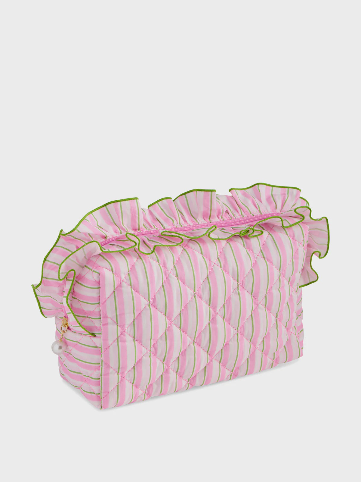 FANCY LARGE ZIP POUCH in Pink