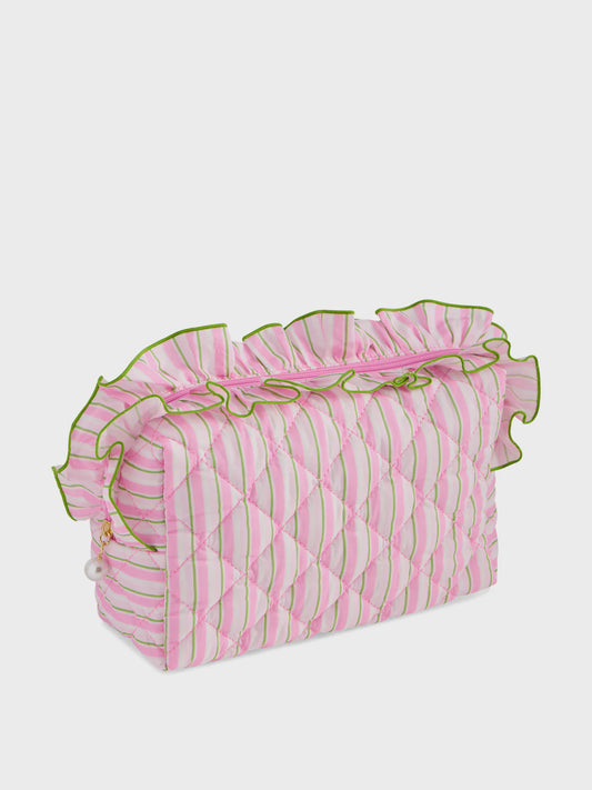 FANCY LARGE ZIP POUCH in Pink
