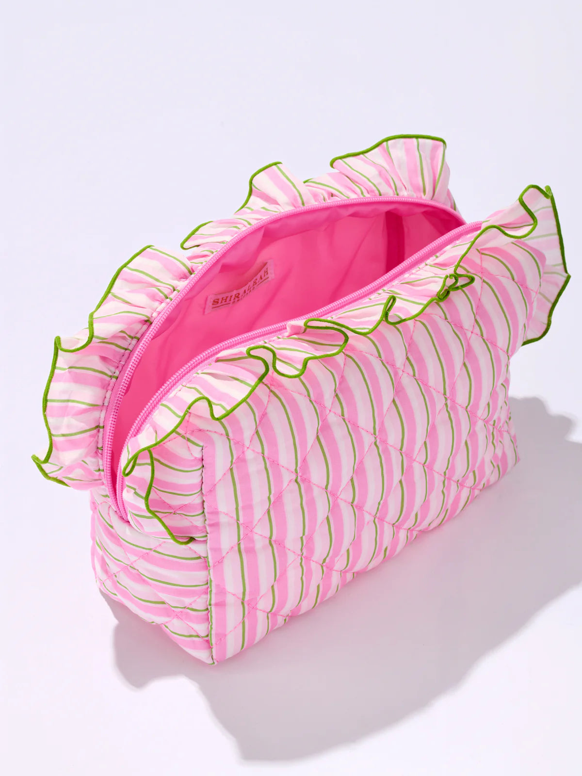 FANCY LARGE ZIP POUCH in Pink