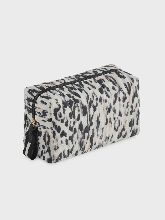 EZRA LARGE BOXY COSMETIC POUCH in Leopard