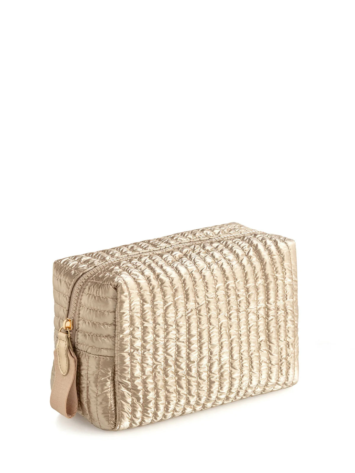 LOGAN LARGE BOXY COSMETIC POUCH in Gold