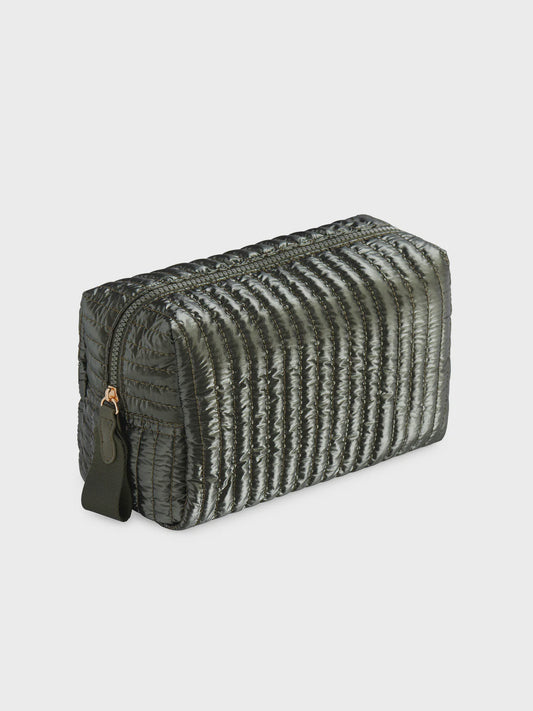 LOGAN LARGE BOXY COSMETIC POUCH in Olive