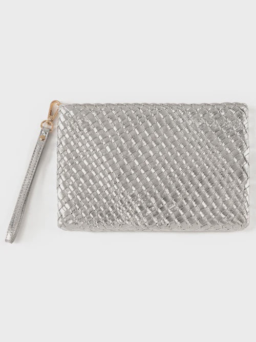 BLYTHE ZIP WRISTLET in Platinum