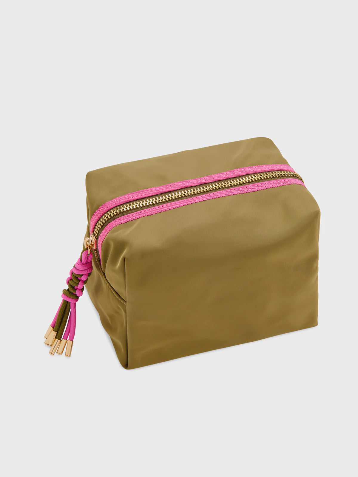 JET LARGE BOXY ZIP POUCH in Olive