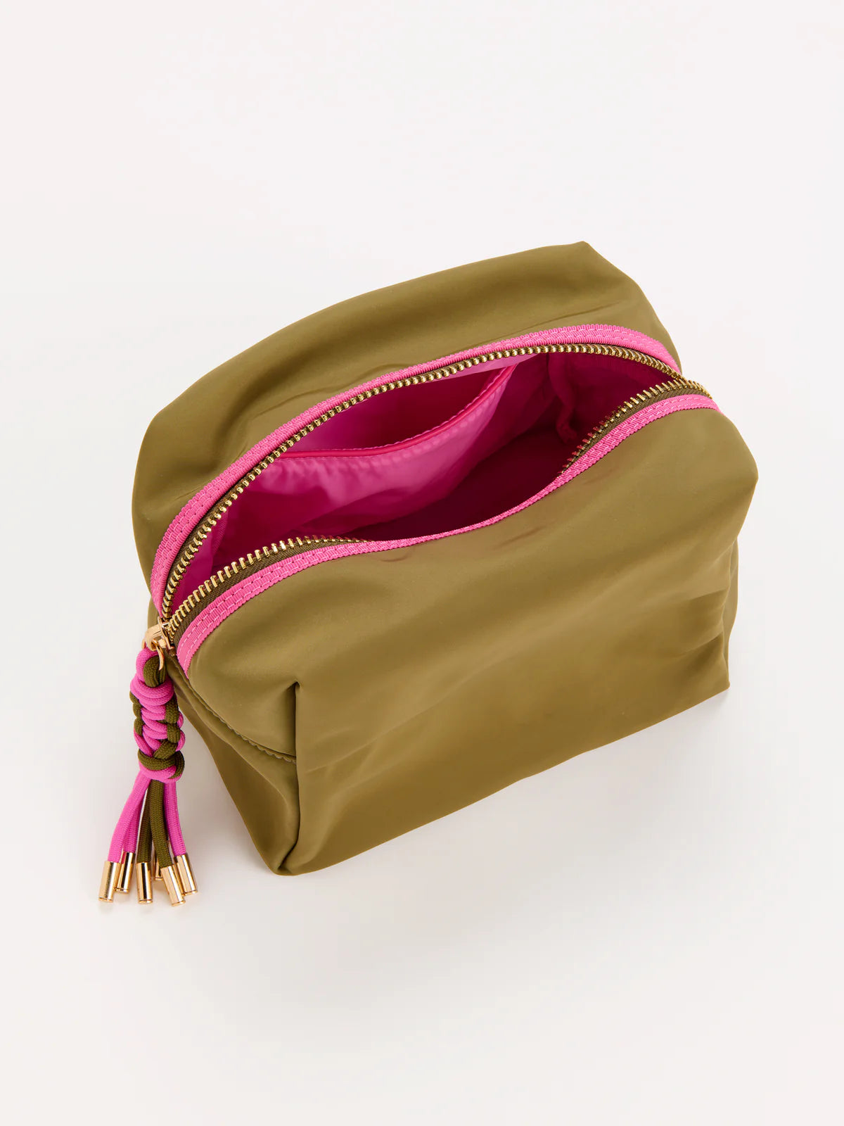 JET LARGE BOXY ZIP POUCH in Olive