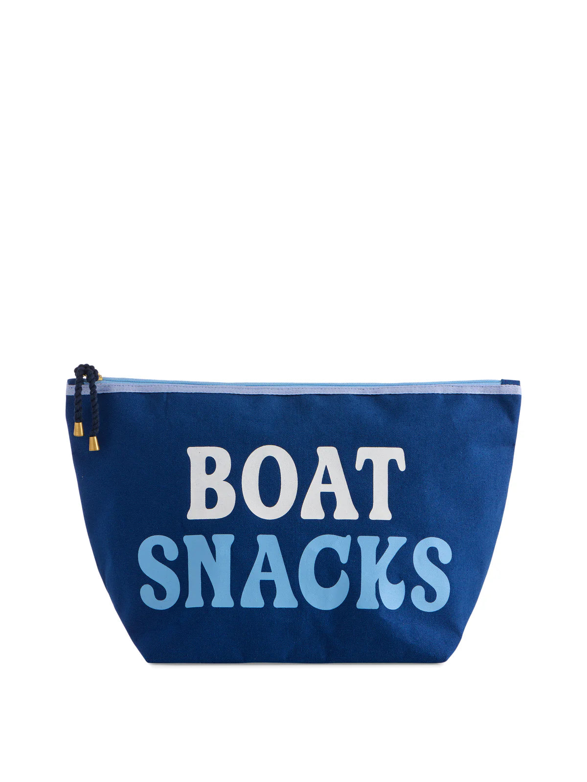 BOAT SNACKS LARGE ZIP POUCH in Navy