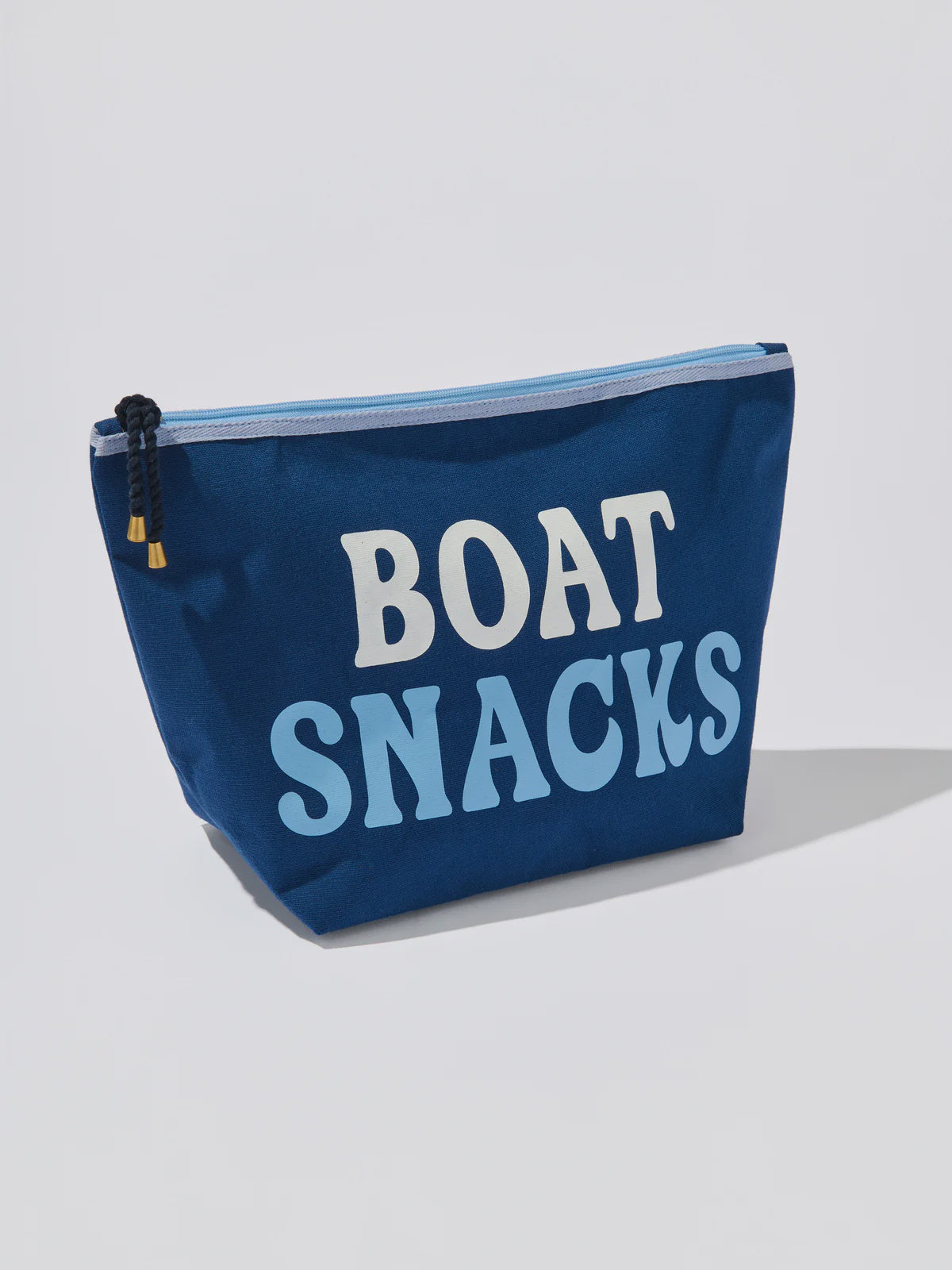 BOAT SNACKS LARGE ZIP POUCH in Navy