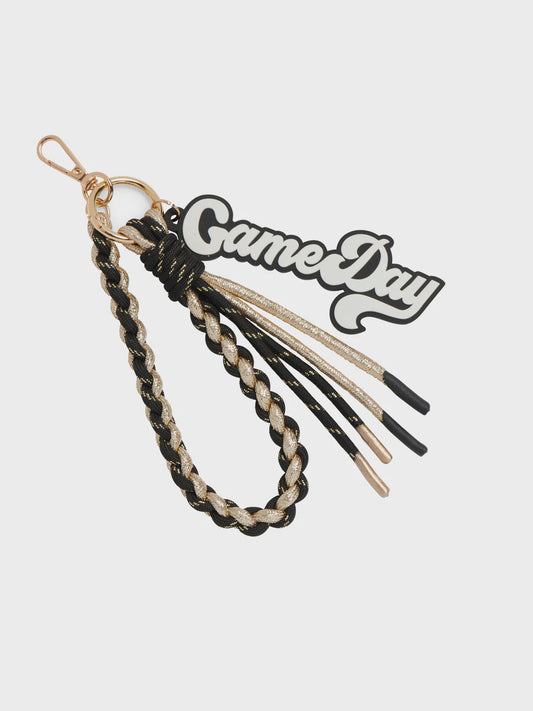 GAME DAY BAG CHARM in Black