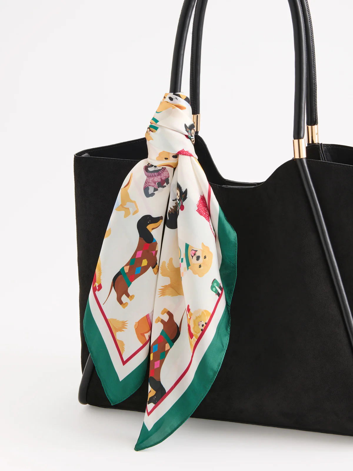 DOGGIES SQUARE SCARF in Ivory