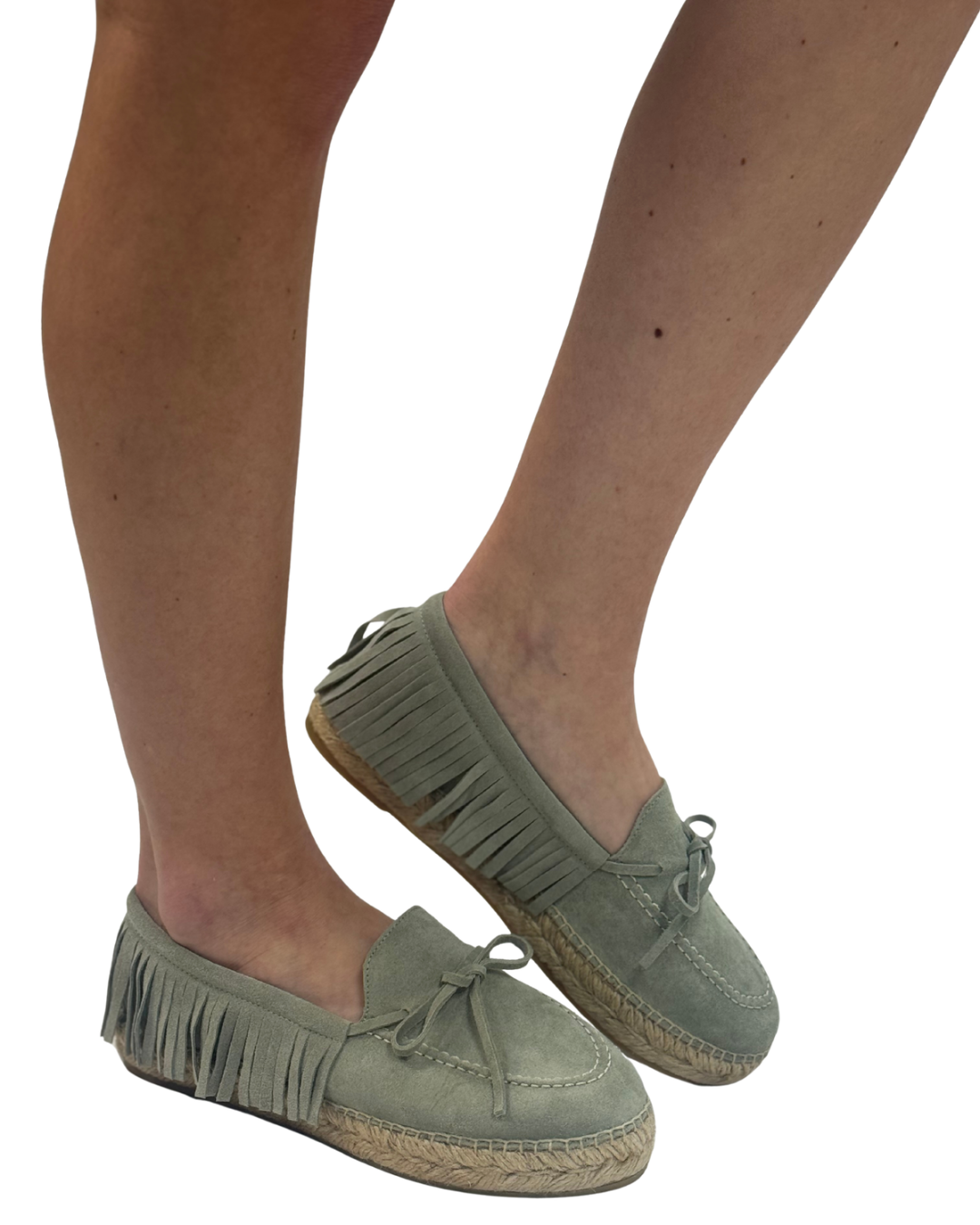 FARAWAY FRINGE ESPADRILLE in Mint