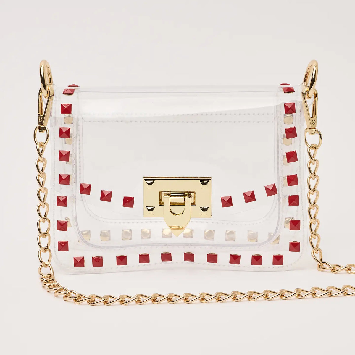 THE JACKIE STADIUM BAG in Red