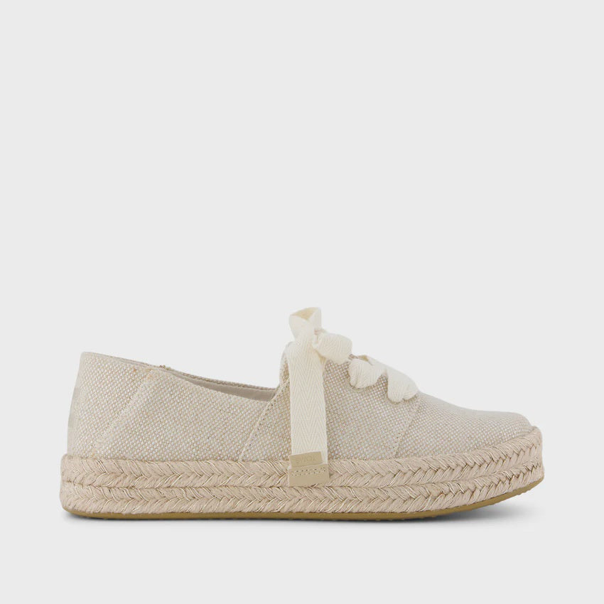 CAROLINA LACE-UP ESPADRILLE in Champagne Glitter