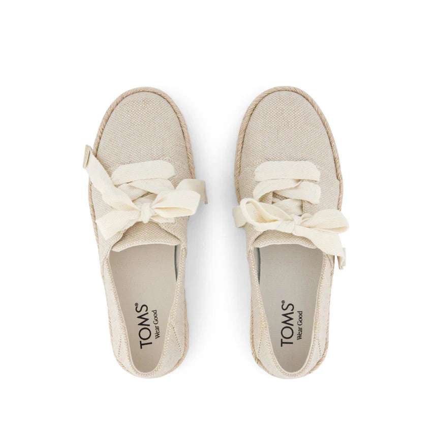 CAROLINA LACE-UP ESPADRILLE in Champagne Glitter