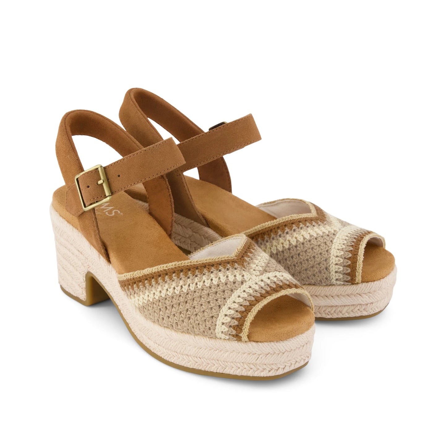 ISLA PEEP TOE in Almond Crochet