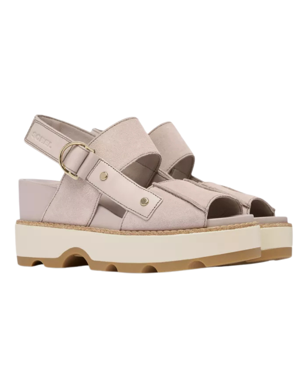 JOANIE IV SANDAL WEDGE in Crushed Clay + Gum